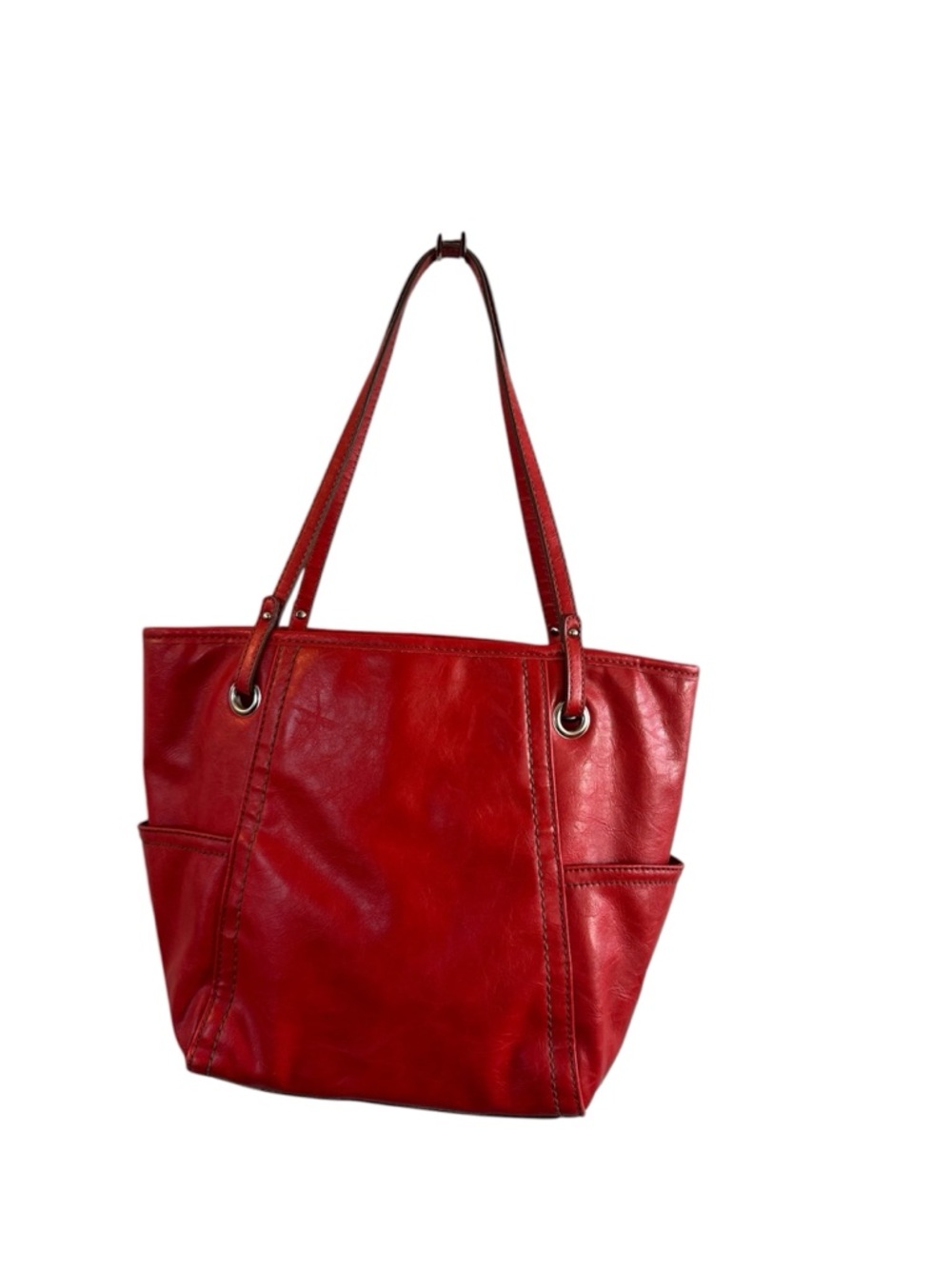 Relic Classic Red Leather Tote Bag - Sleek Everyday Carry - Picture 2 of 8